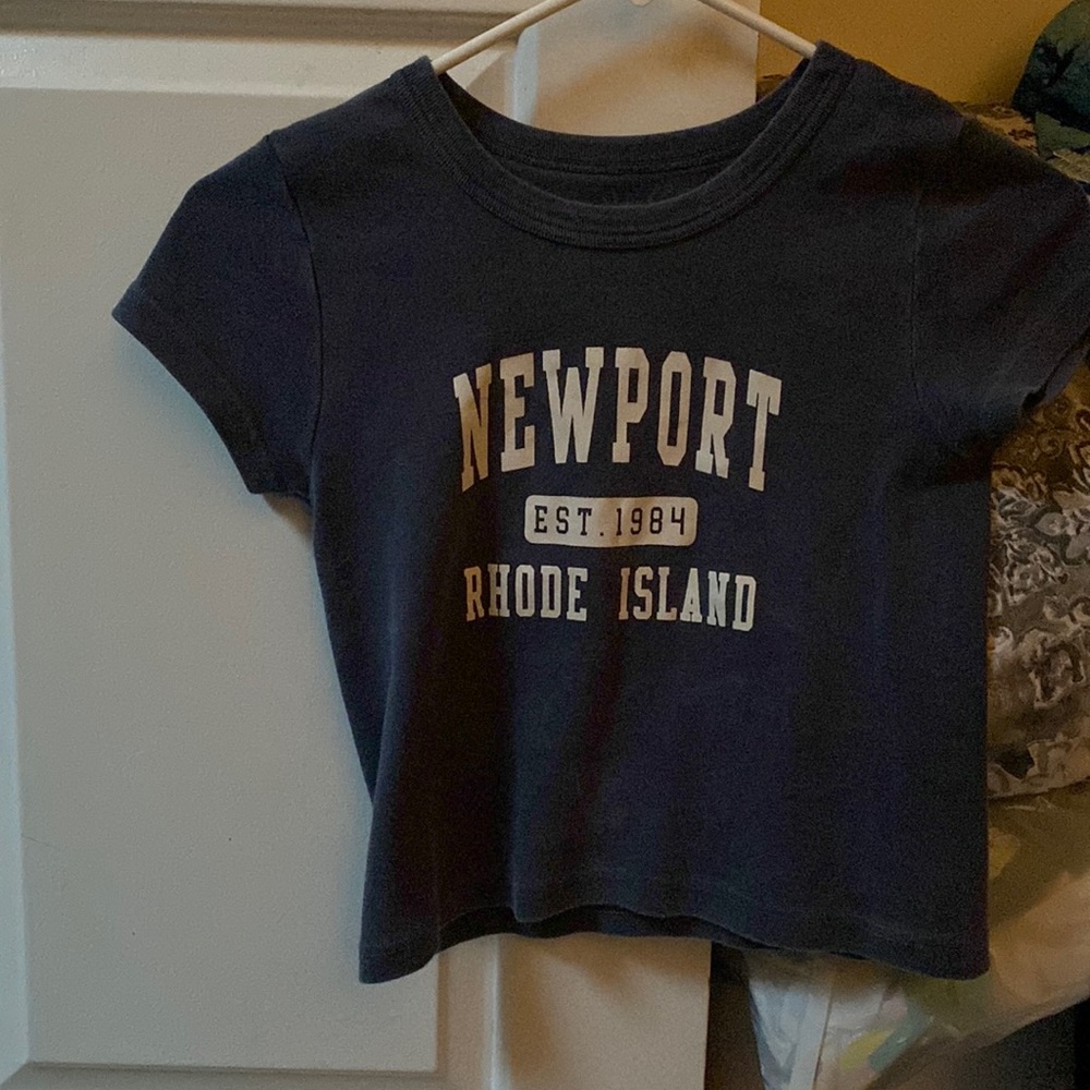 Brandy Melville crop top one size fits all color blue and white